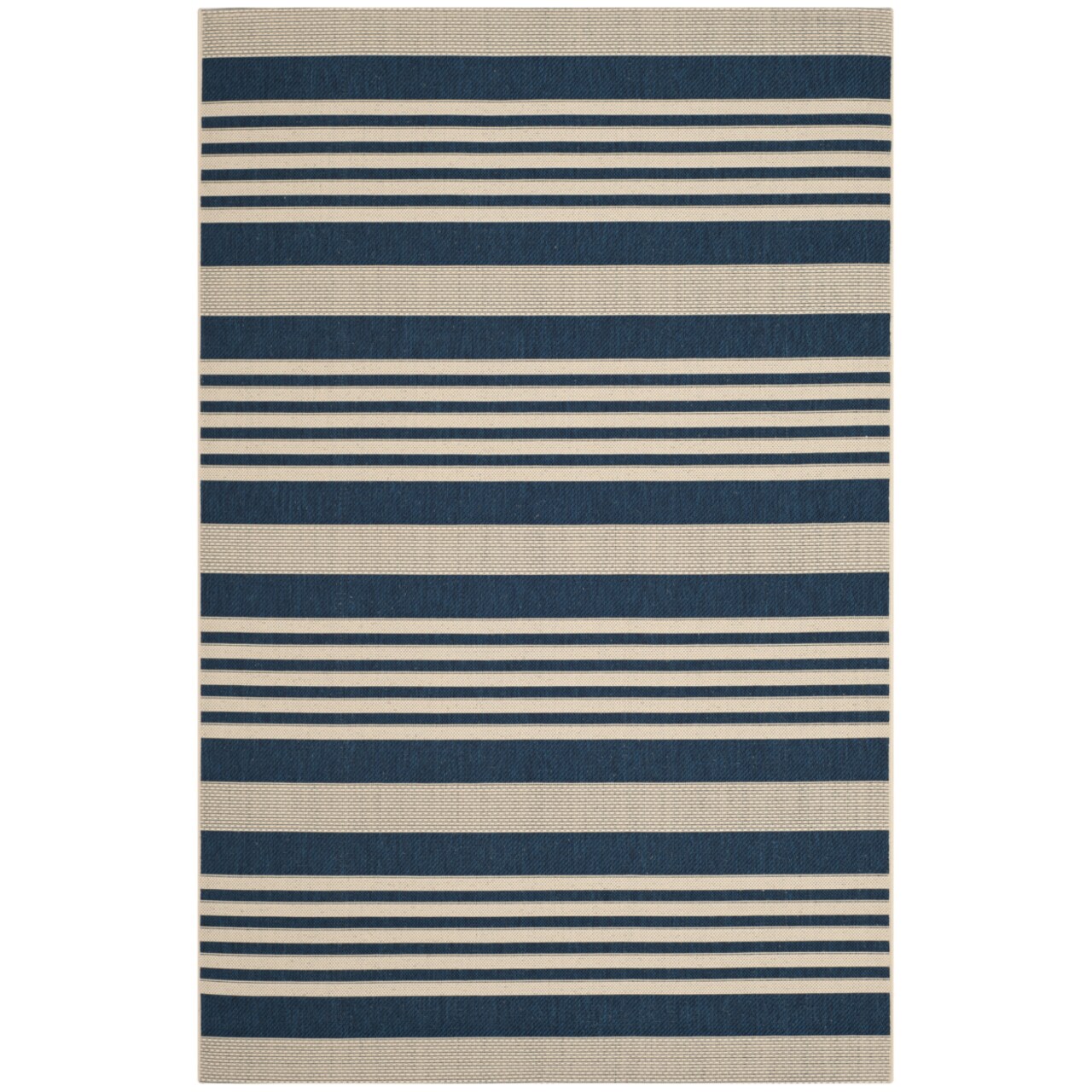 Safavieh Indoor Outdoor Cy6062-268 Courtyard Navy / Beige Rug